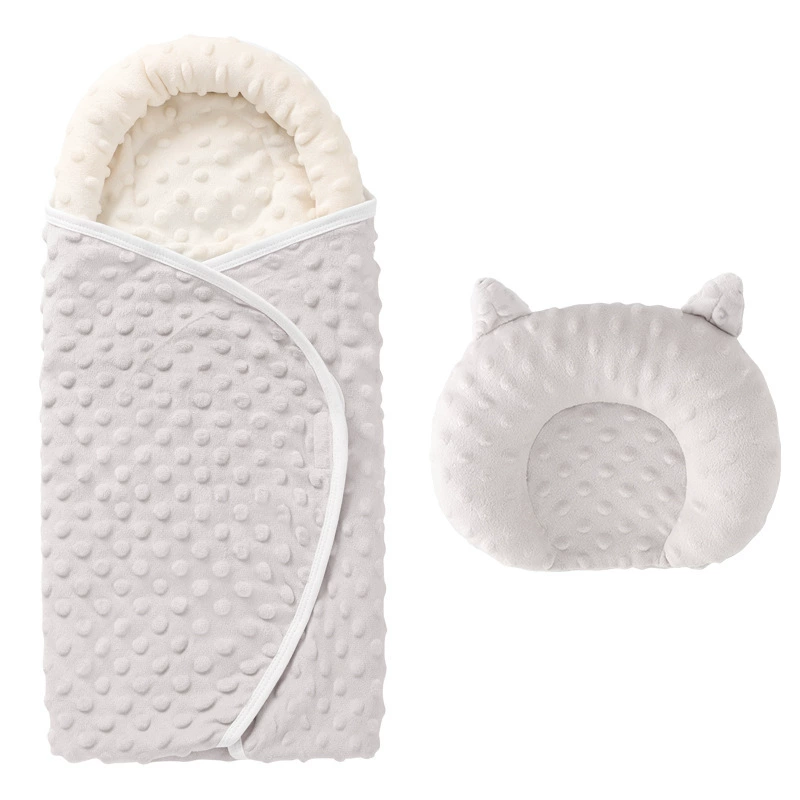 Bean Bean Velvet Baby Sleeping Bag Shaping Pillow Newborn Swaddle Delivery Room Baby Blanket Soft Warm Skin-Friendly Wrap