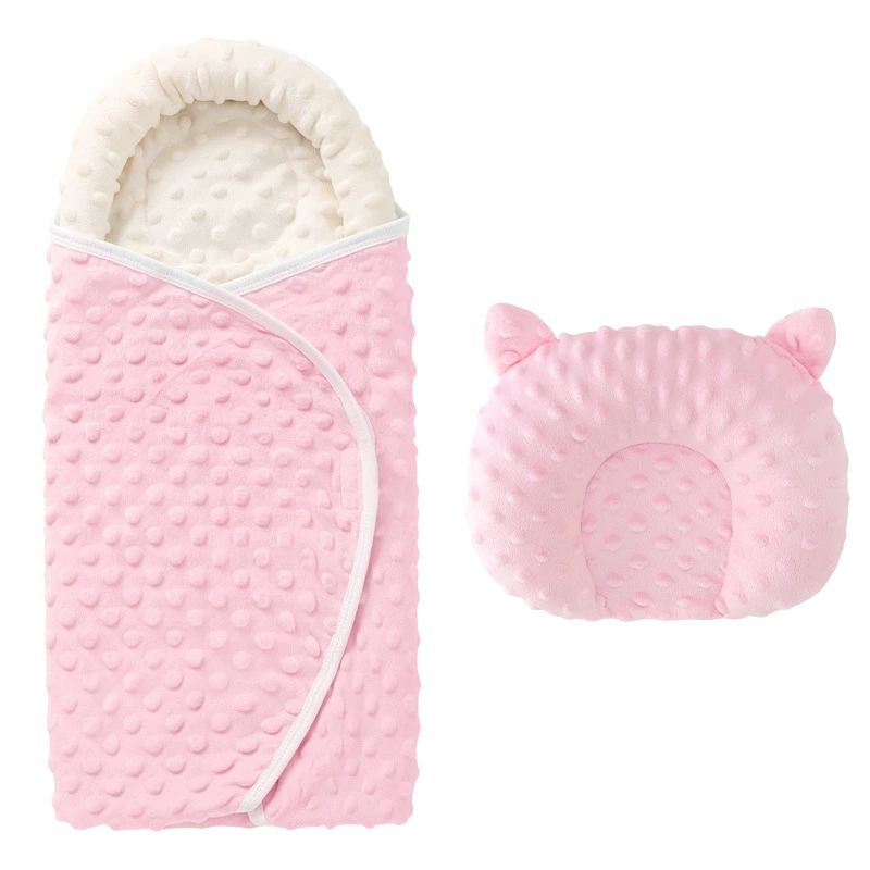 Bean Bean Velvet Baby Sleeping Bag Shaping Pillow Newborn Swaddle Delivery Room Baby Blanket Soft Warm Skin-Friendly Wrap