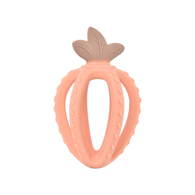 Baby silicone strawberry teether