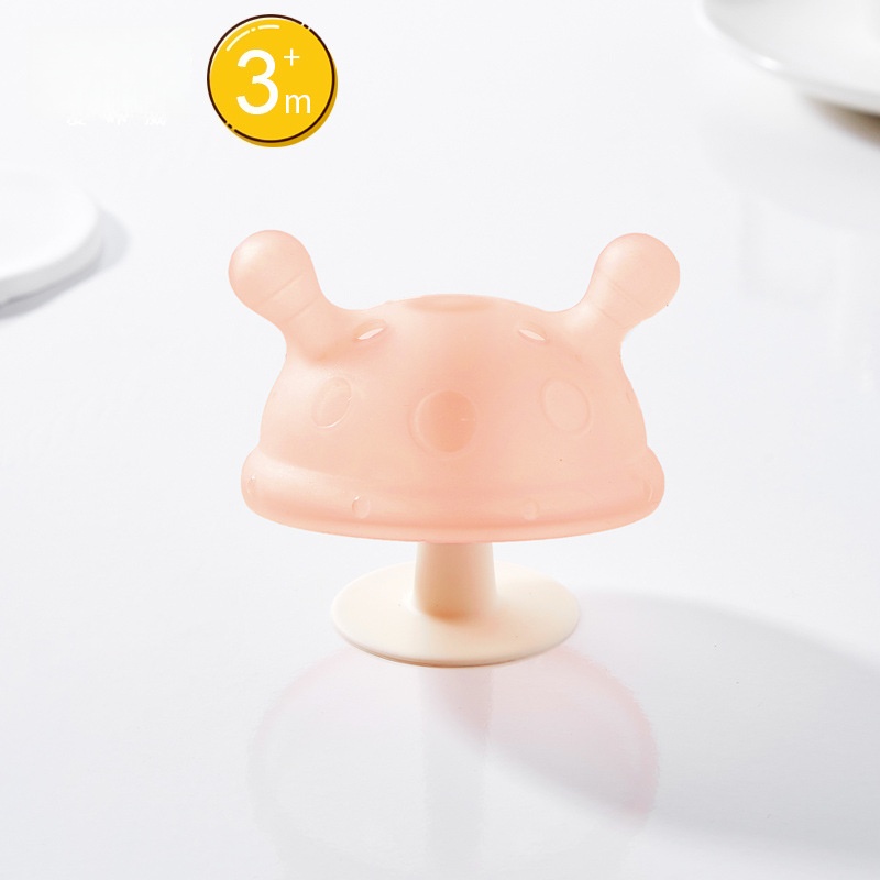 Baby Mushroom Teether Food Grade Molar Stick Baby Toy Anti-Eating Hand Artifact Soothing Chewing Gum