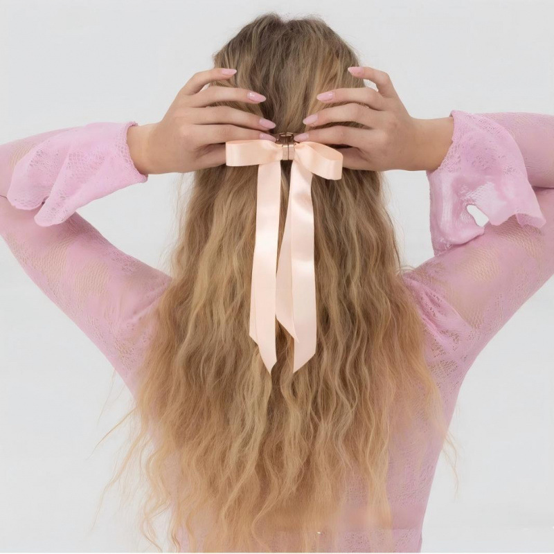 Metal bow magnetic hair clip