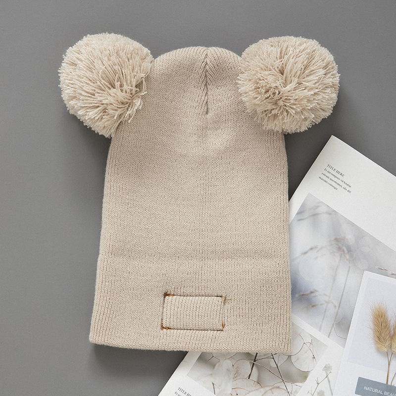 Children's plush knitted hat