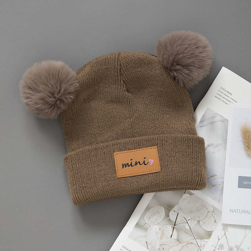 Children's plush knitted hat