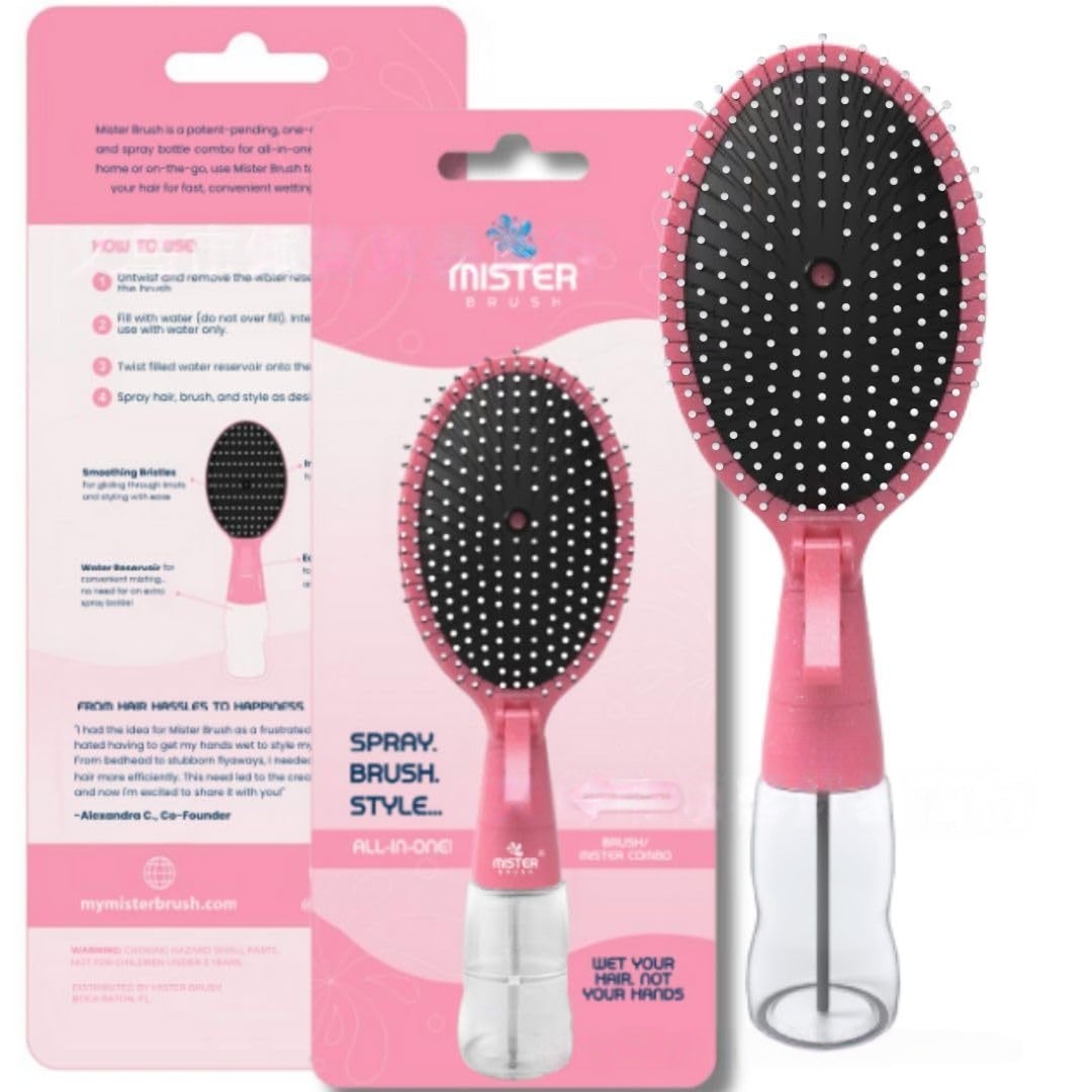 Multi-Functional Spray Cushion Comb All-in-One Brush + Mister - 2-in-1 - Smoothing Brush 