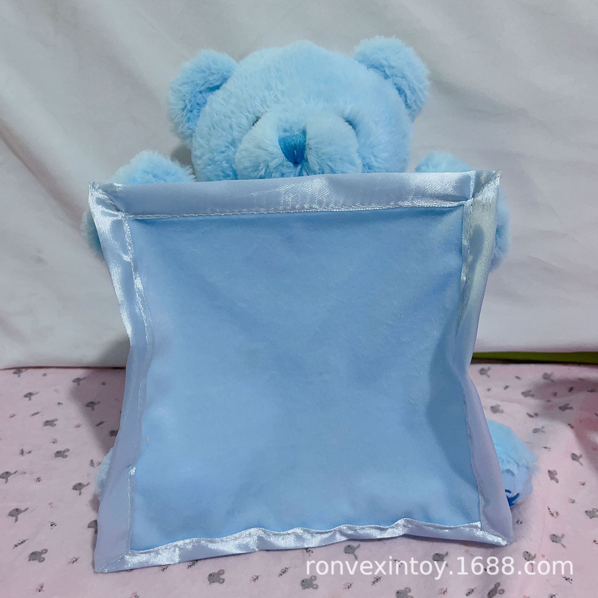 Peek-a-boo elephant infant and toddler toy for head-lifting training, soothing, and entertaining babies