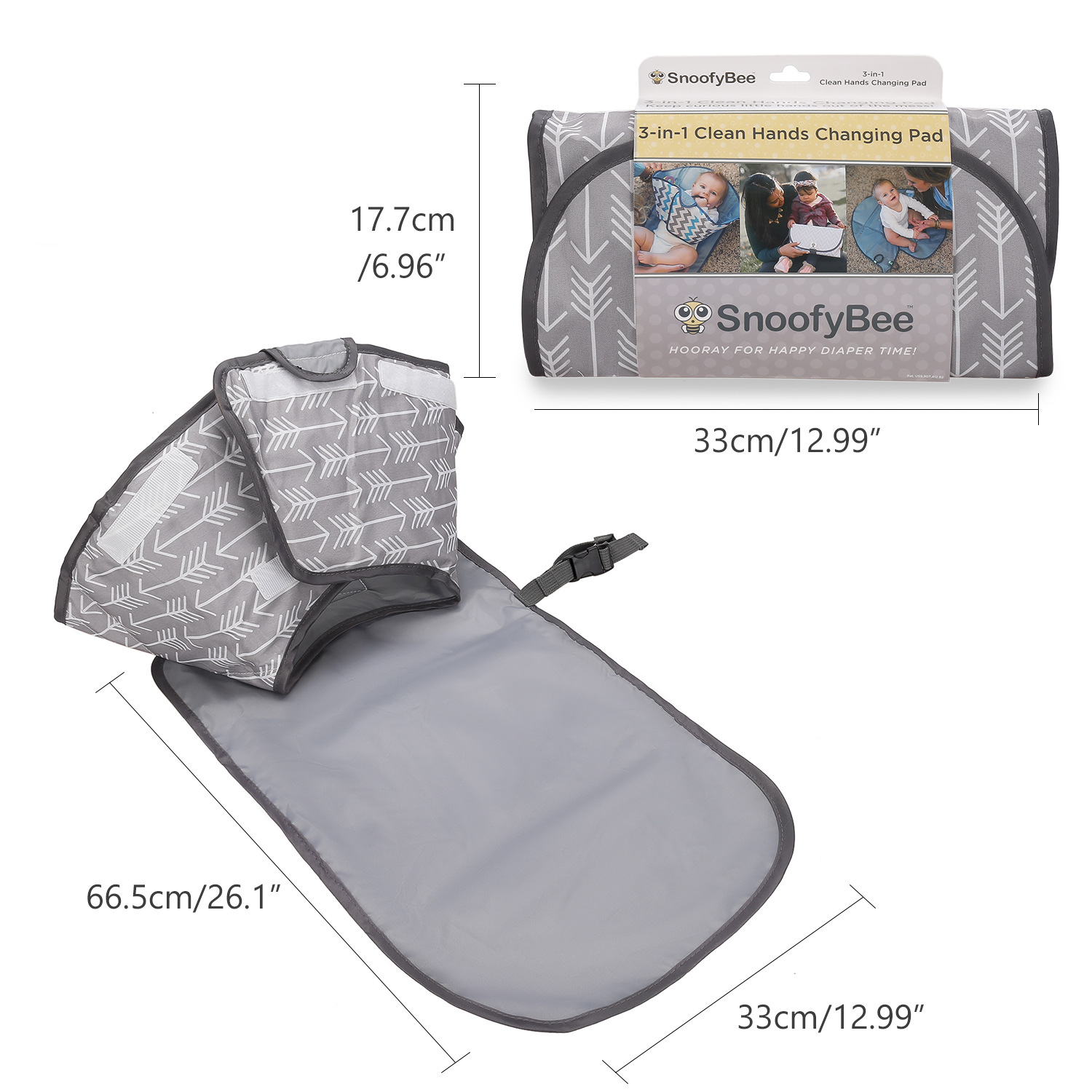Waterproof baby changing mat/eco-friendly diaper changing pad