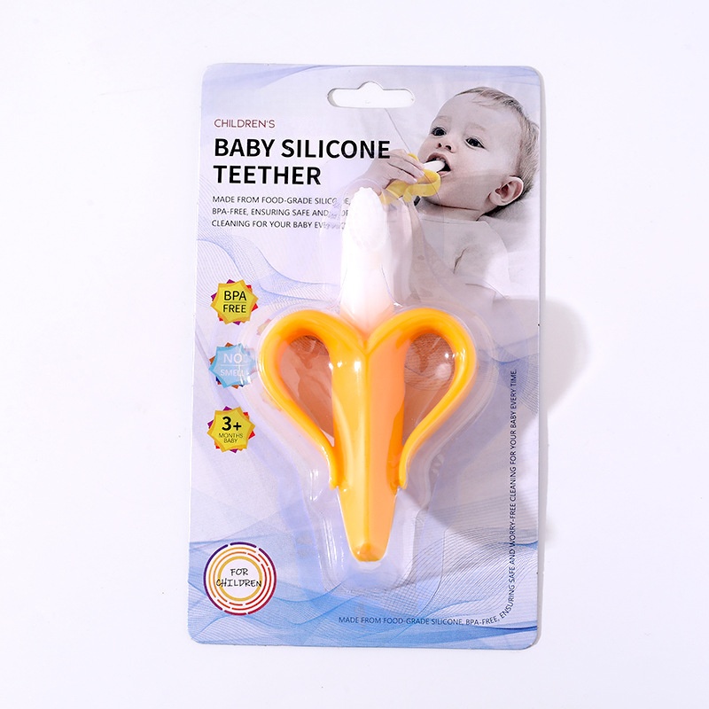 Silicone Banana and Corn Teether Toothbrush