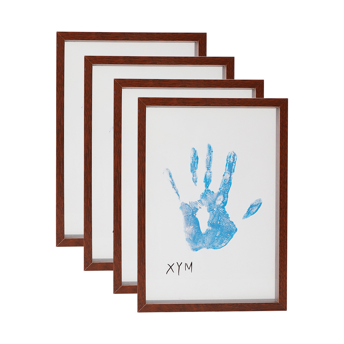 Modern minimalist photo frame, home use baby hand and footprint kit, DIY commemorative gift