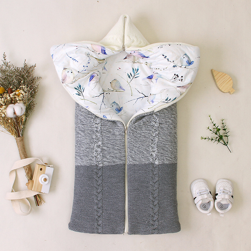 Newborn Envelope-Style Zipper Kick-Proof Sleeping Bag