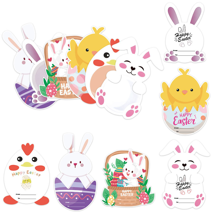 Cartoon rabbit and chick shaped holiday gift decoration box
