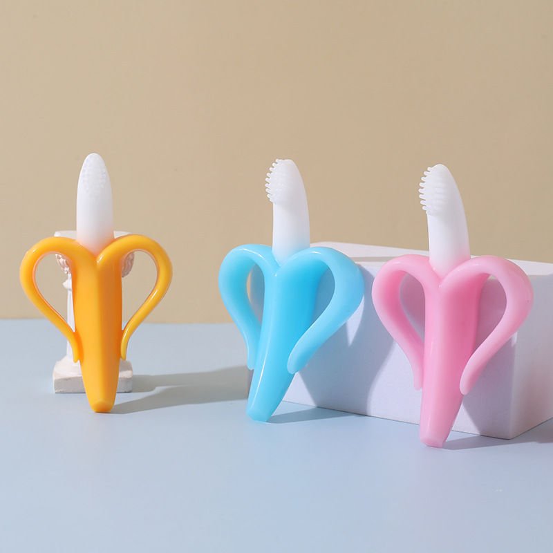 Silicone Banana and Corn Teether Toothbrush