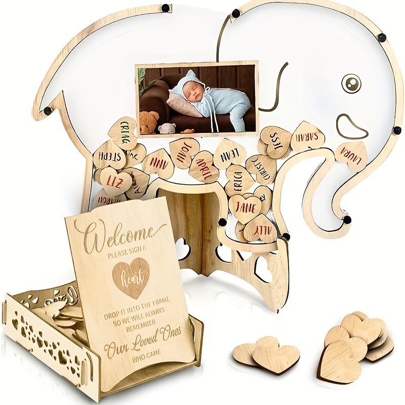 Elephant/Bear themed baby shower guest book decorations