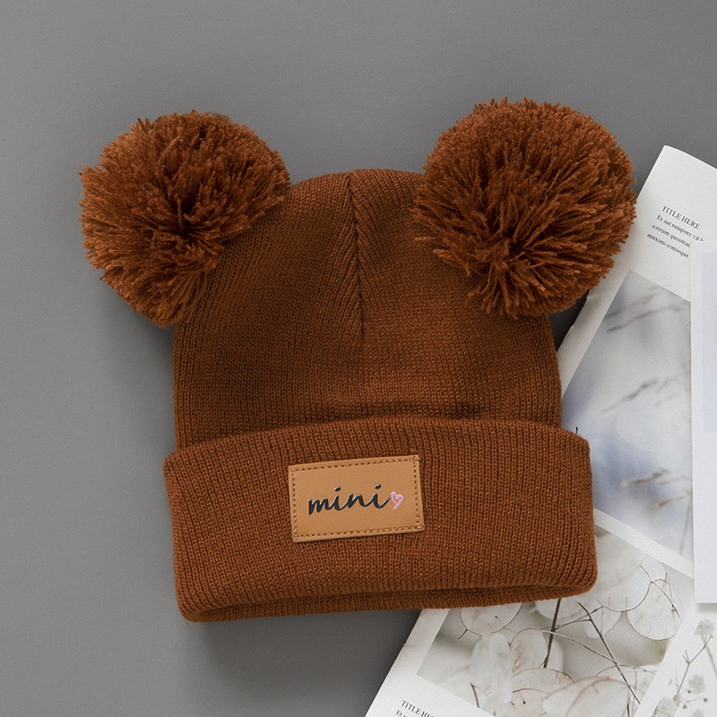 Children's plush knitted hat