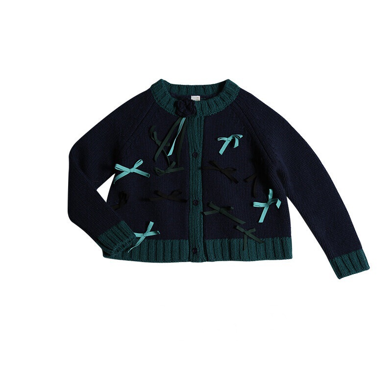 Sweet and cute cardigan/jacket with a bow detail