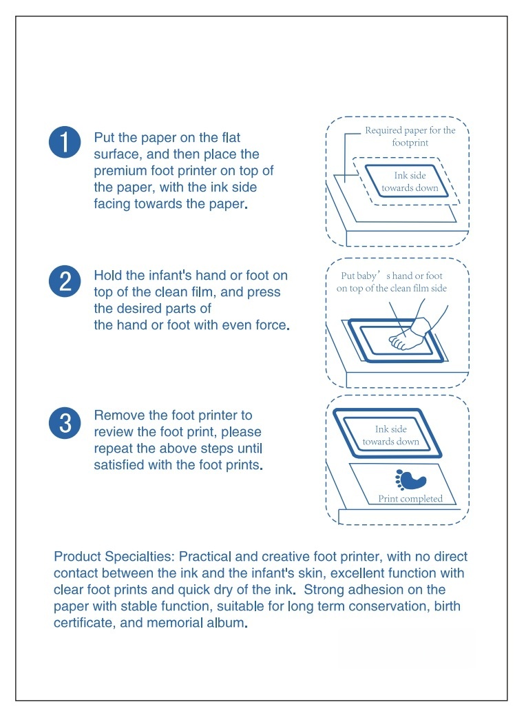 Contactless ink pad, ink pad that requires no cleaning