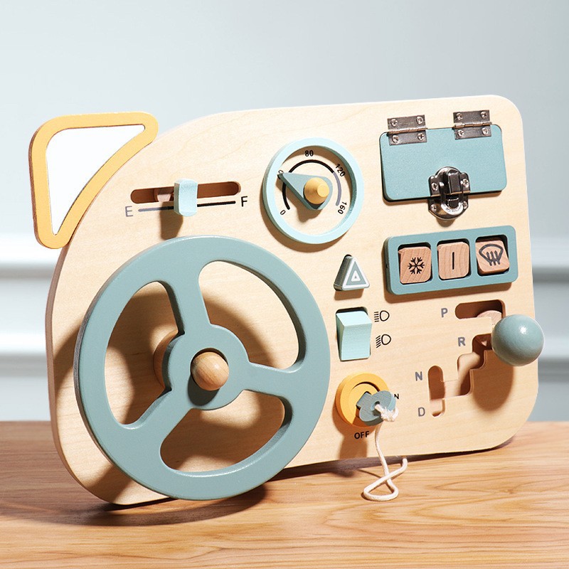 Montessori Early Learning Steering Wheel Activity Board