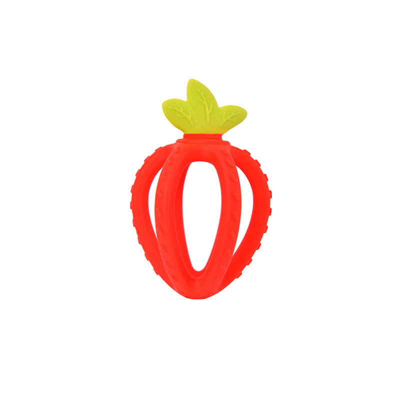 Baby silicone strawberry teether