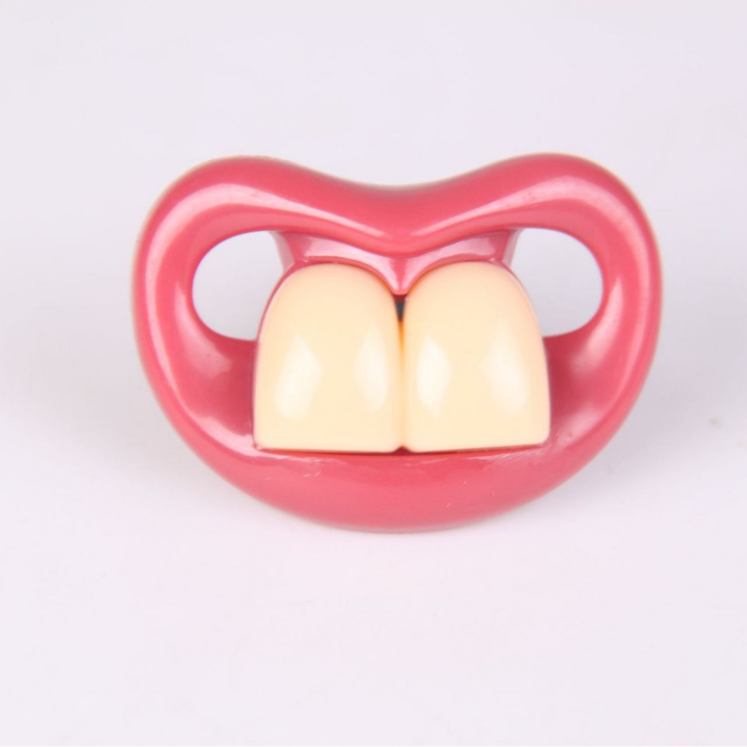 New lip-shaped silicone pacifier, all-silicone pacifier with lip design