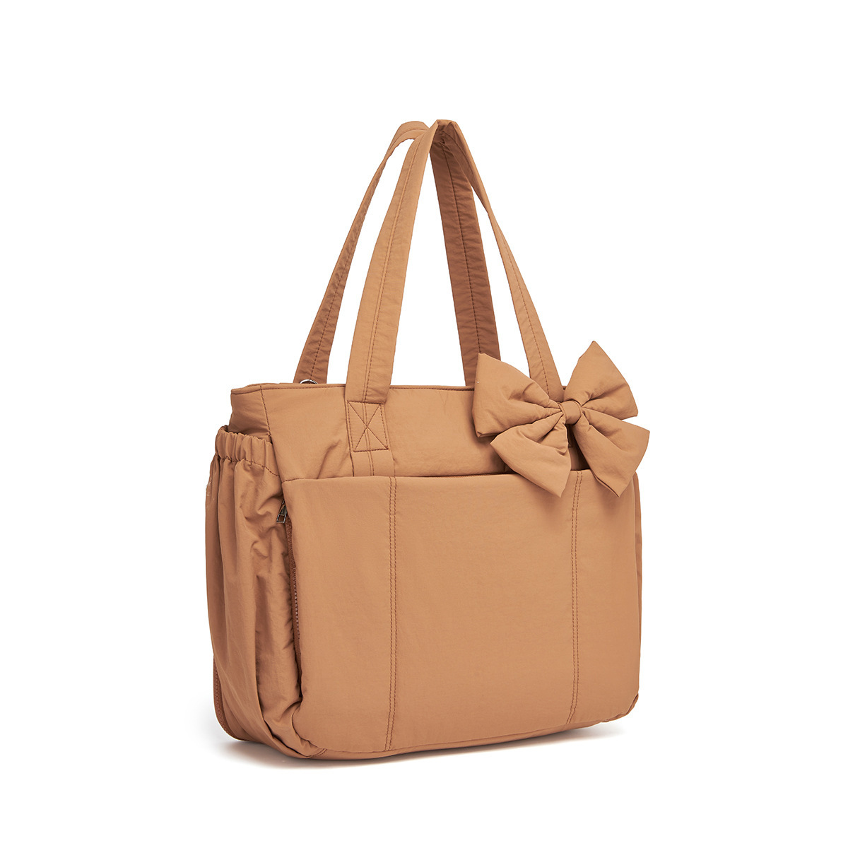 Independent Shoe Compartment Bow-Adorned Fashion Tote Bag for Women