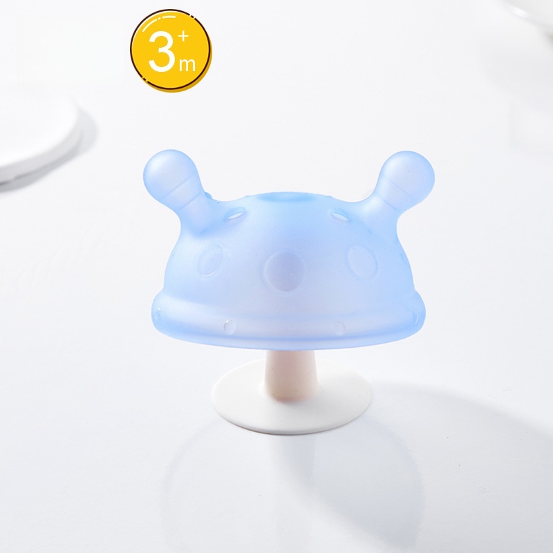 Baby Mushroom Teether Food Grade Molar Stick Baby Toy Anti-Eating Hand Artifact Soothing Chewing Gum