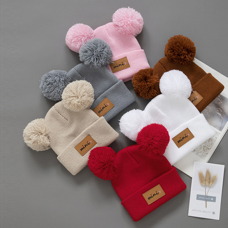 Children's plush knitted hat