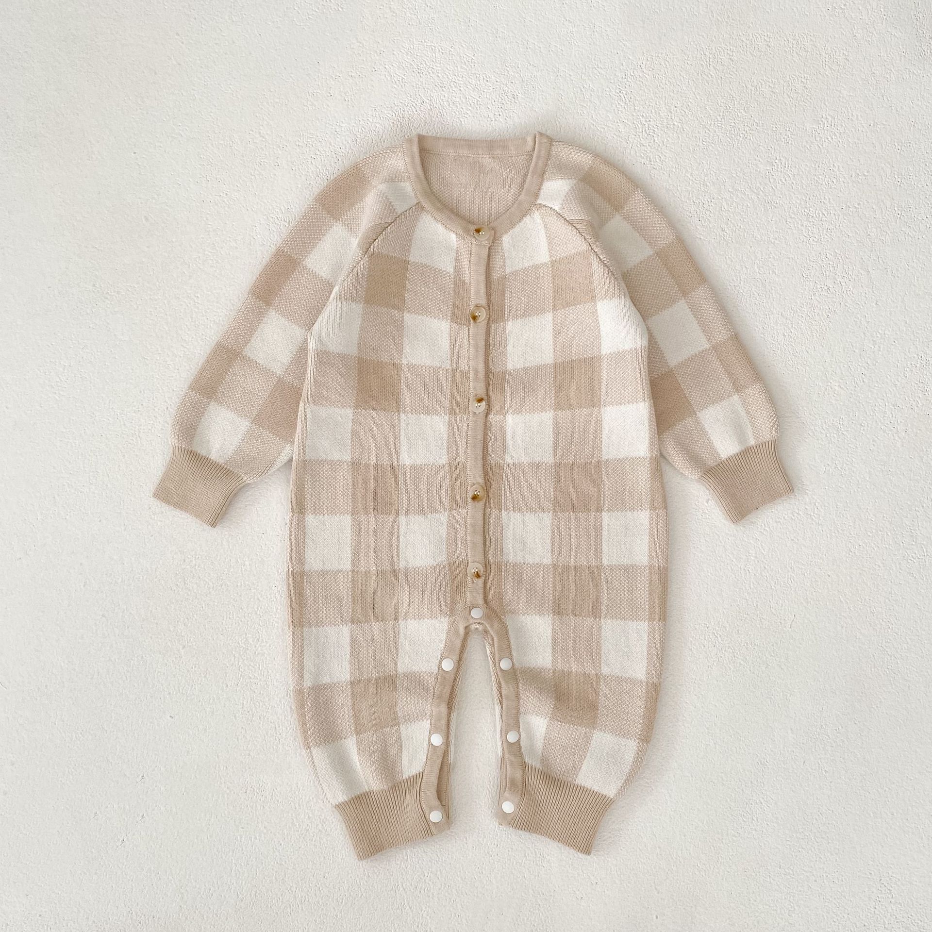 Tender Gingham Knit Suit