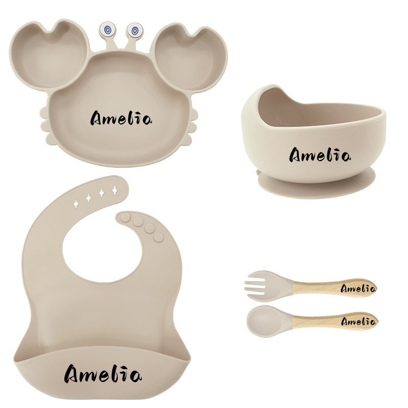 Personalized baby tableware set