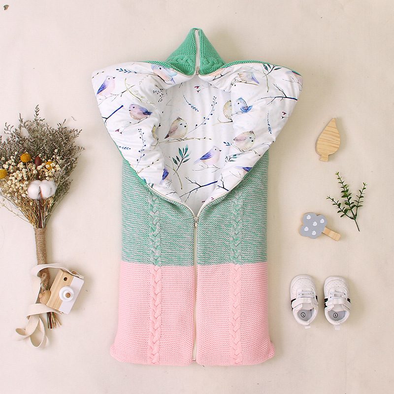 Newborn Envelope-Style Zipper Kick-Proof Sleeping Bag