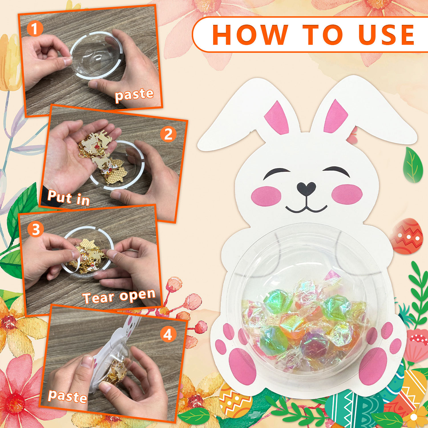 Cartoon rabbit and chick shaped holiday gift decoration box