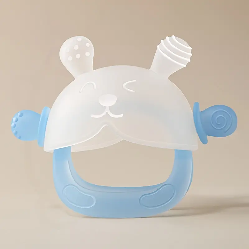 Teething Ring Baby Food-Grade Rabbit Full Set Hand-Washable Liquid Silicone Pacifier Teether Toy