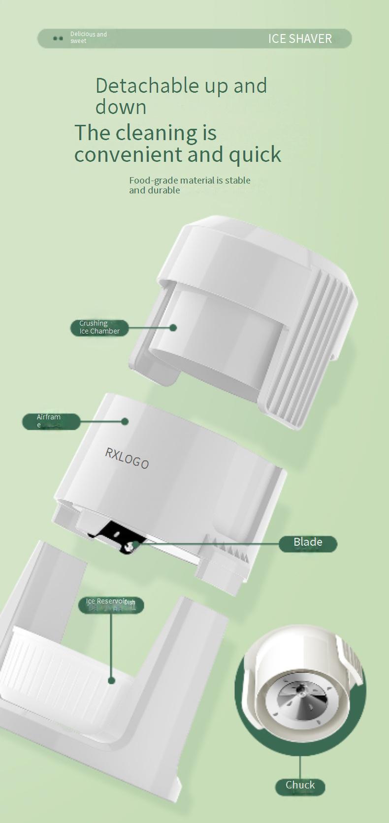 New model small household electric automatic ice shaver