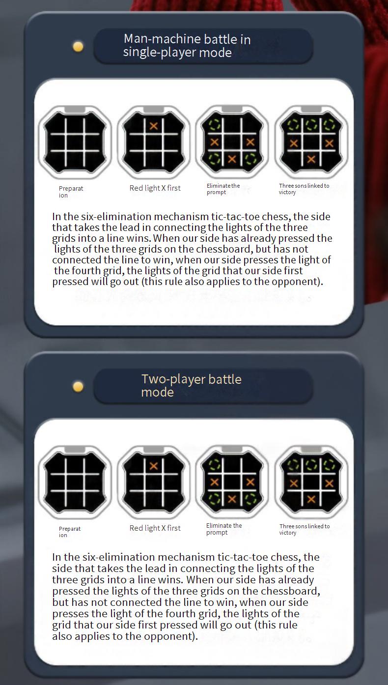 Tic-Tac-Toe Children's Educational Handheld Game Console