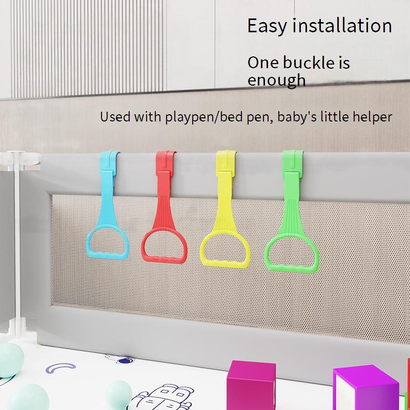 Baby standing and pulling ring game playpen; crib fence accessories