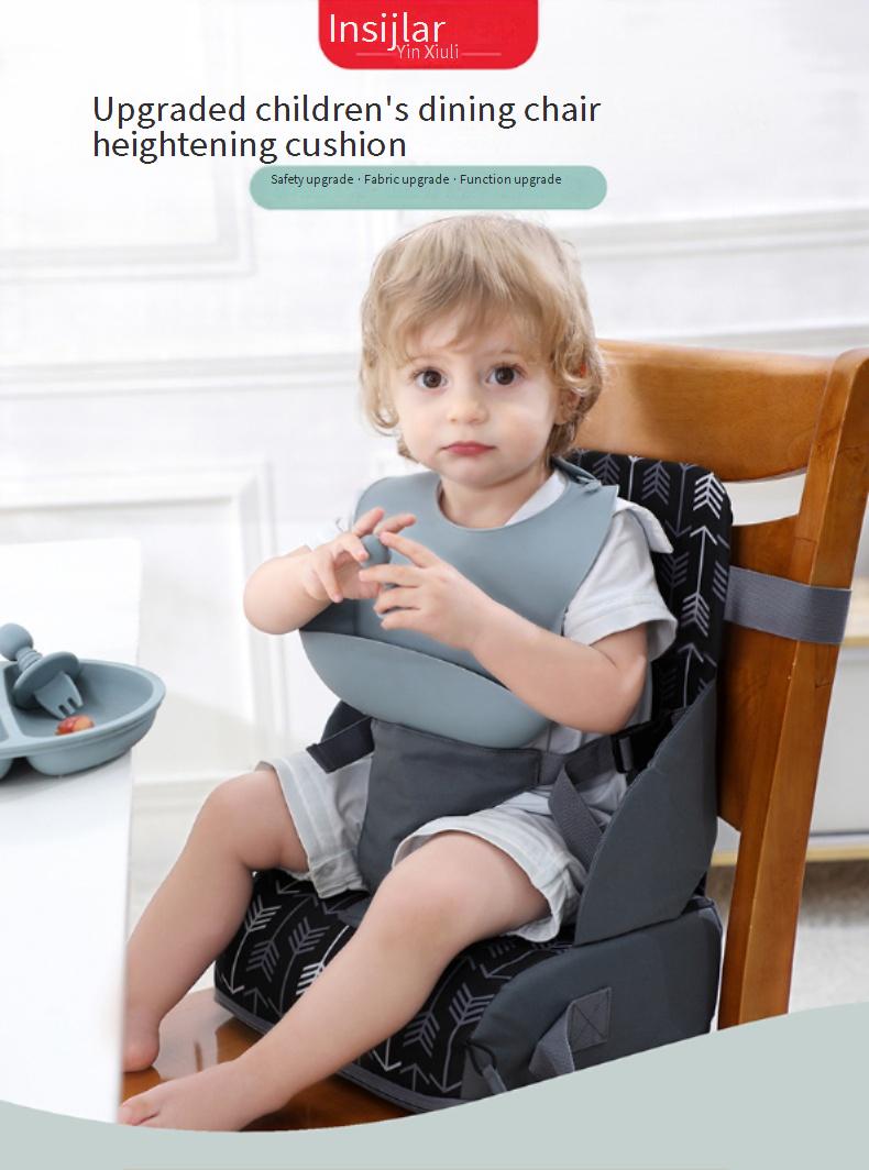 Portable folding child seat booster cushion, baby high chair booster seat cushion