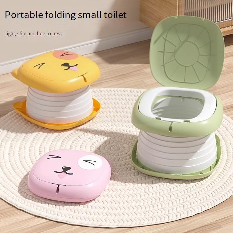Children's Car-Mounted Folding Toilet Outdoor Camping Emergency Gadget Travel Portable Potty for Kids