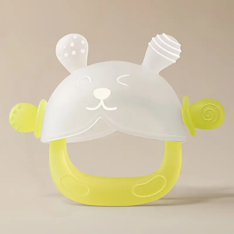 Teething Ring Baby Food-Grade Rabbit Full Set Hand-Washable Liquid Silicone Pacifier Teether Toy
