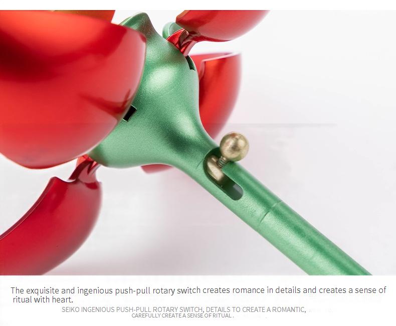 Rose gift box automatic jewelry box, Valentine's Day gift, ring and pendant jewelry box