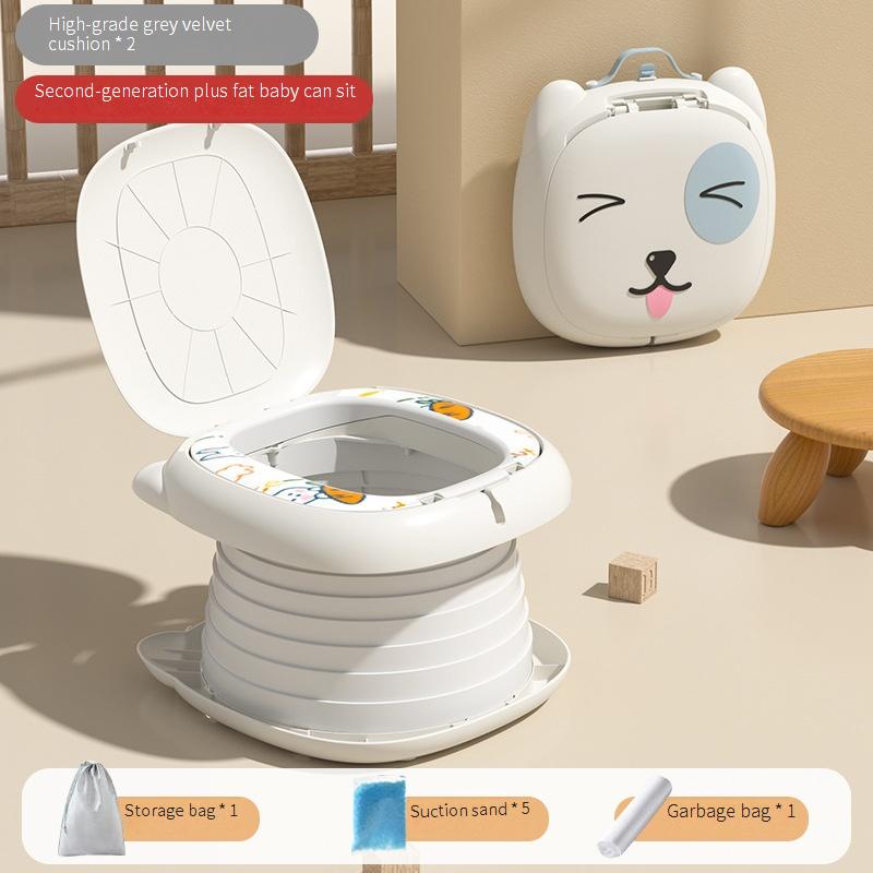 Children's Car-Mounted Folding Toilet Outdoor Camping Emergency Gadget Travel Portable Potty for Kids
