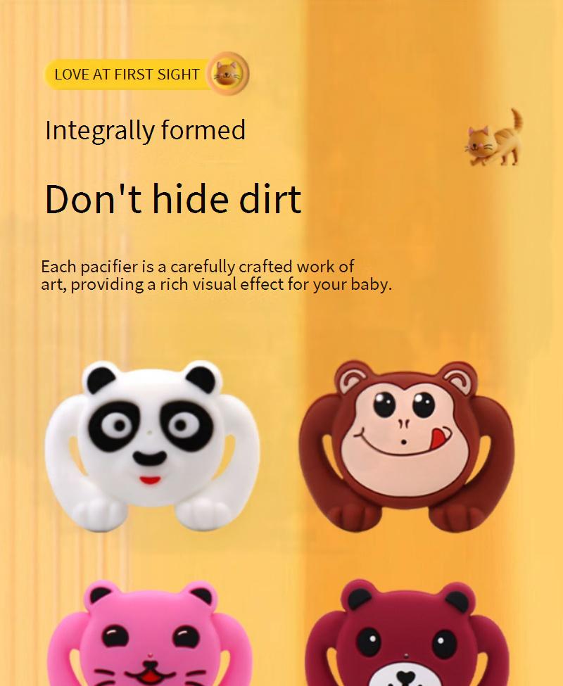 New lip-shaped silicone pacifier, all-silicone pacifier with lip design