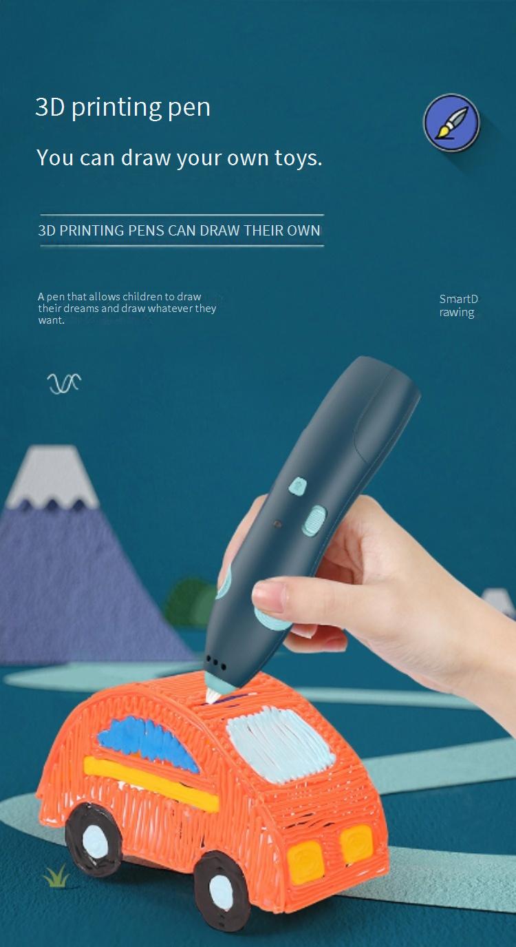 3D-Printed Low-Temperature Wireless Creative Graffiti Children's DIY Painting Pen
