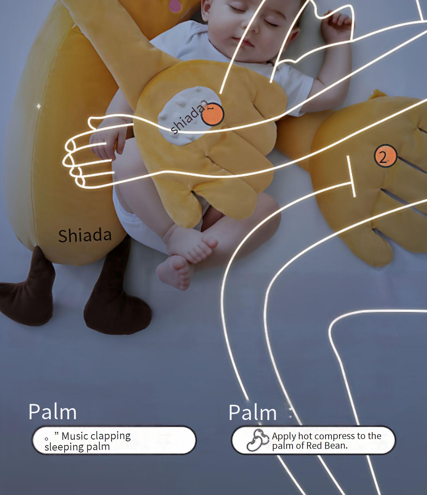 Baby Soothing Palm Hugging Sleep Patting Coaxing Artifact Baby Anti-Jump Sleeping Patting Buttocks Soothing Doll Pillow