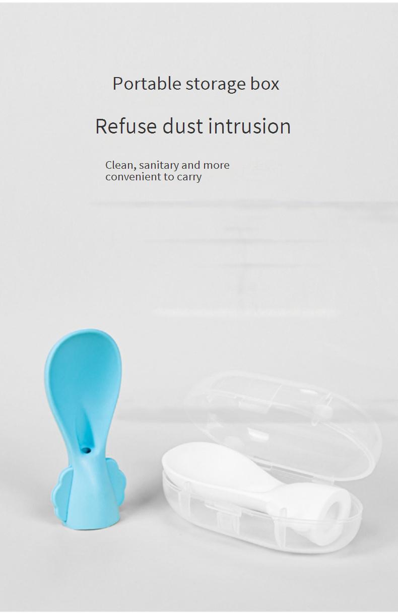 Silicone Baby Feeding Puree Spoon Suction Bag Spoon Head Replacement Spoon for Fruit and Vegetable Puree Bags