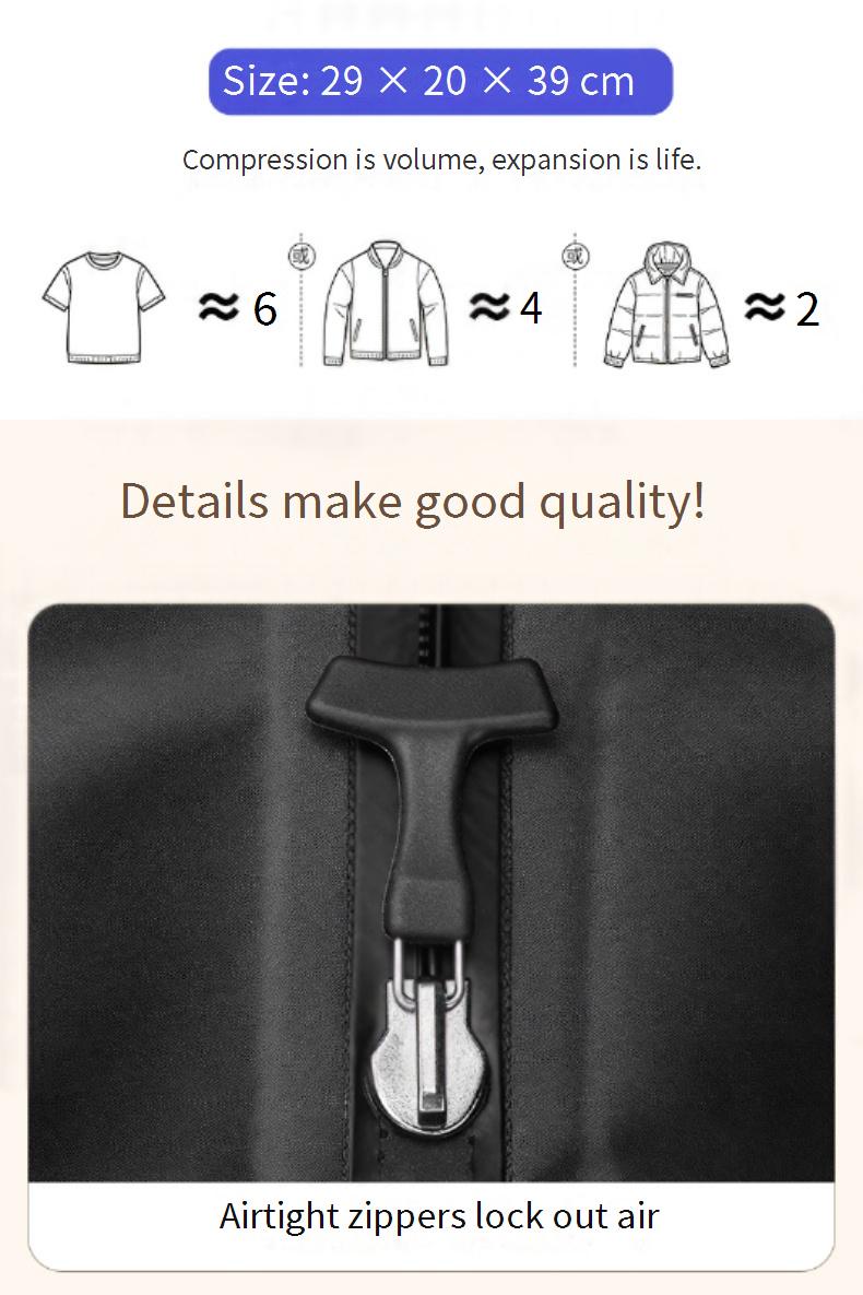 Vacuum Compression Bag Travel Storage Bag Airtight Moisture-Proof Waterproof Clothing Storage Bag Suitcase Business Trip