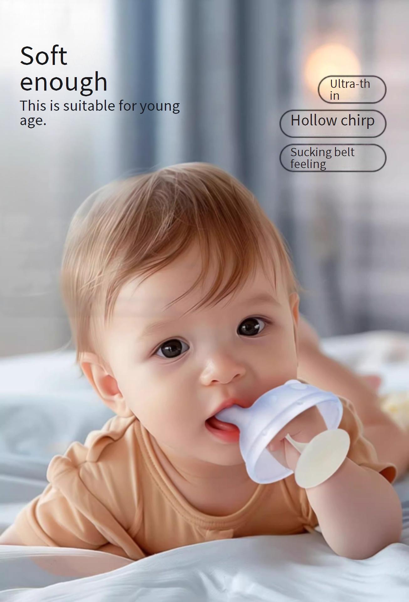 Baby Mushroom Teether Food Grade Molar Stick Baby Toy Anti-Eating Hand Artifact Soothing Chewing Gum