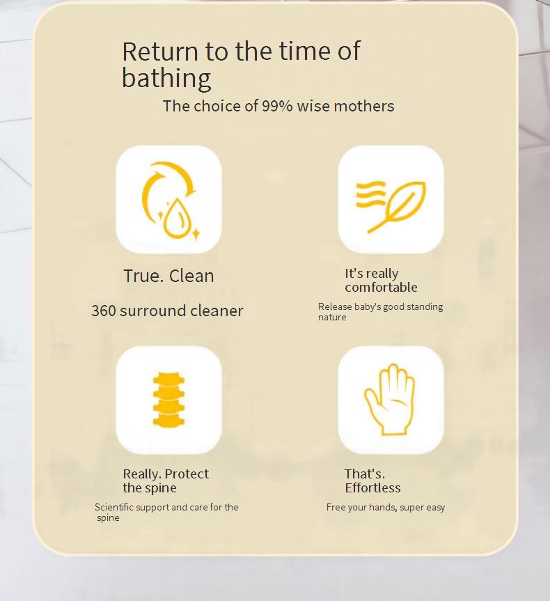 Baby Standing Bath Artifact Infant and Toddler Butt Washing Auxiliary Bracket Kidsren's Non-Slip Bath Tub Platform