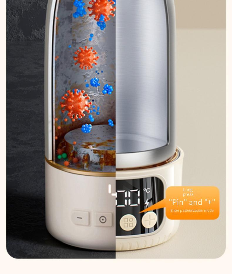 Portable Baby Bottle Warmer for Home and Travel - Fast Heating Milk and Water - Long Battery Life & Fast