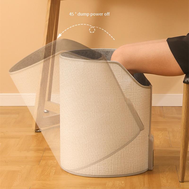 Foldable and portable electric heater with overheat and tip-over protection and a timer function