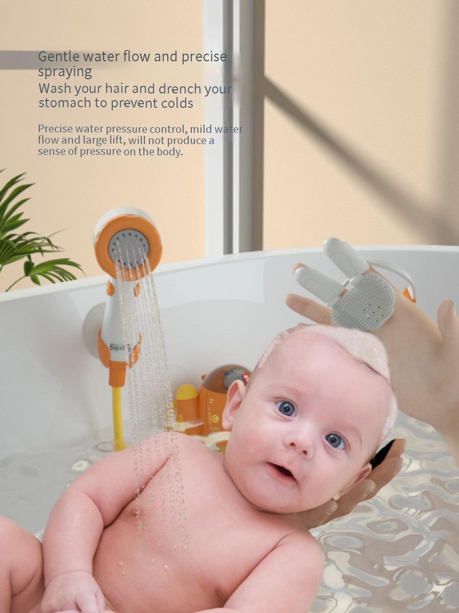 Electric shower head toy, summer water play duck baby spray shower head