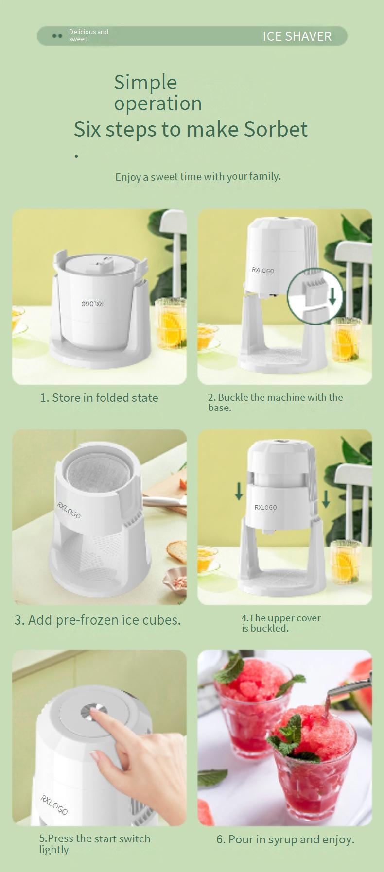 New model small household electric automatic ice shaver