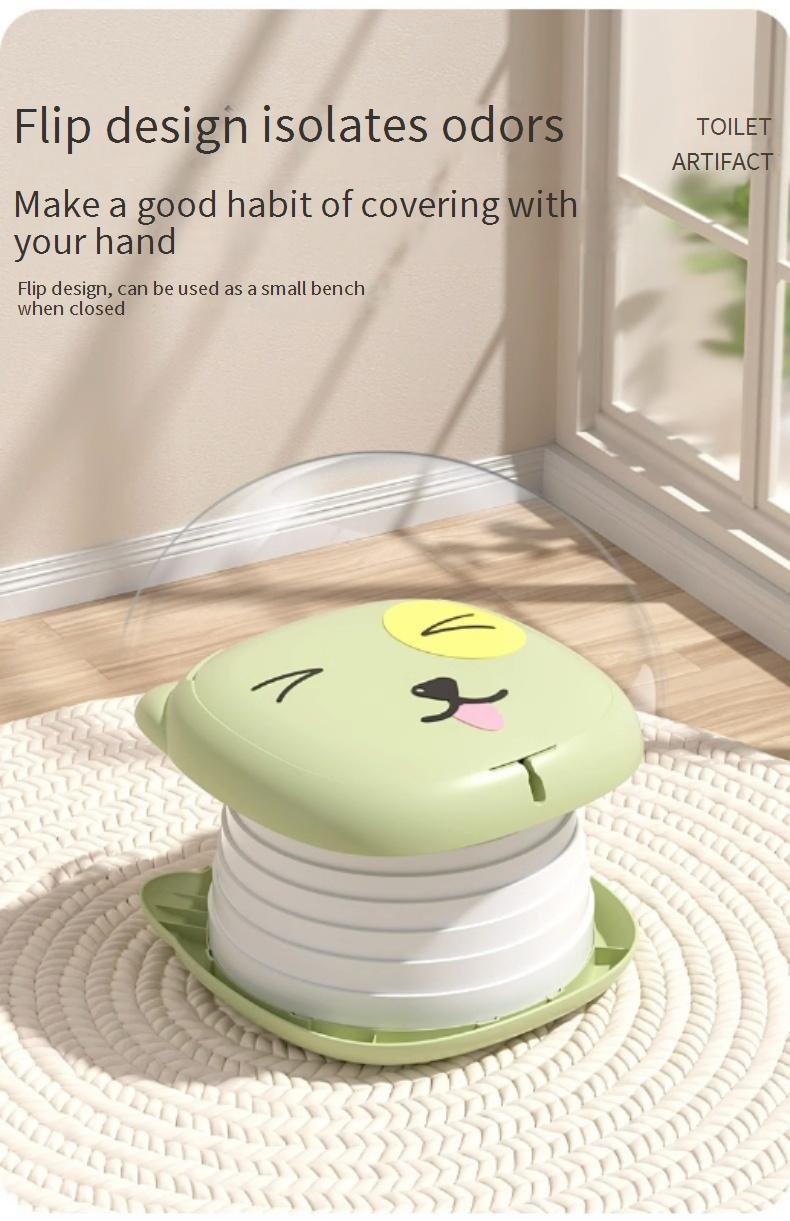 Children's Car-Mounted Folding Toilet Outdoor Camping Emergency Gadget Travel Portable Potty for Kids